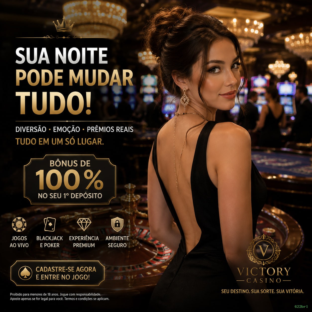 Bônus boas-vindas 622brl R$100